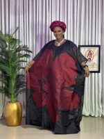 LUXURY ORGANDI BROCADE(WINE)