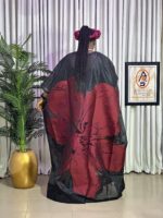 LUXURY ORGANDI BROCADE(WINE) - Image 2