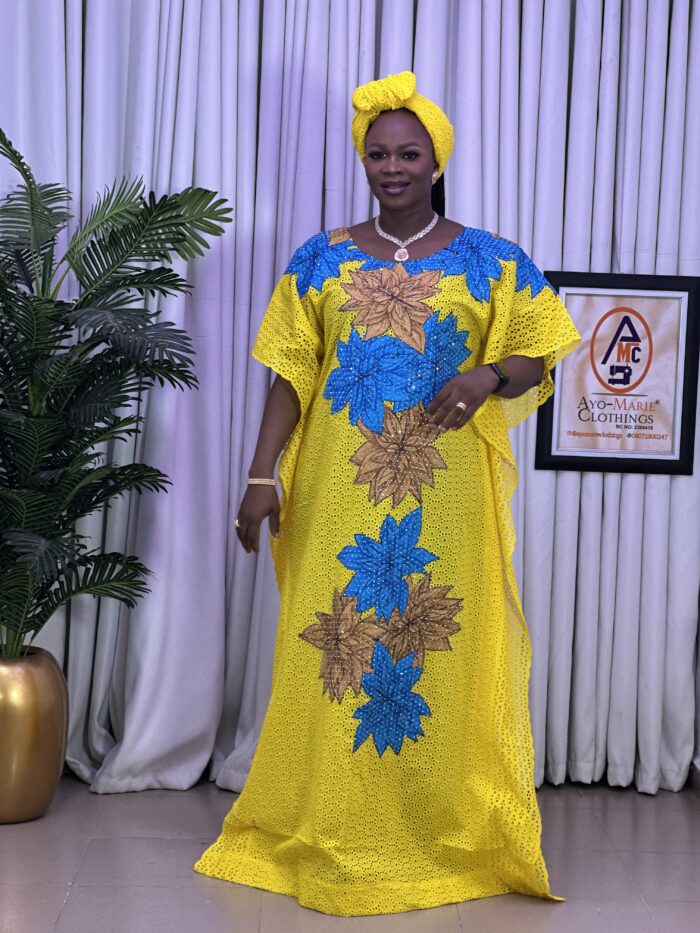 DAMILOLA LACE X ANKARA DRESS - Image 3