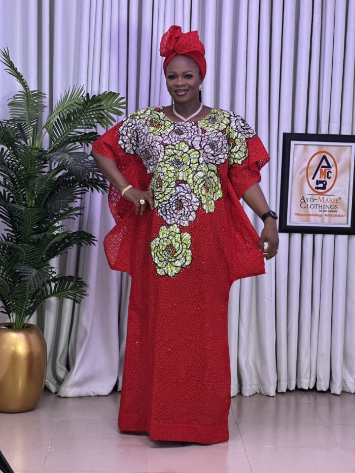 FRANCA LACE X ANKARA DRESS - Image 1