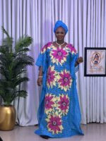 PRISCY LACE X ANKARA DRESS - Image 2