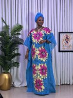 PRISCY LACE X ANKARA DRESS - Image 3