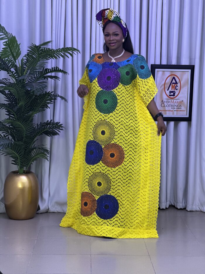 OLIVIA LACE X ANKARA DRESS - Image 2