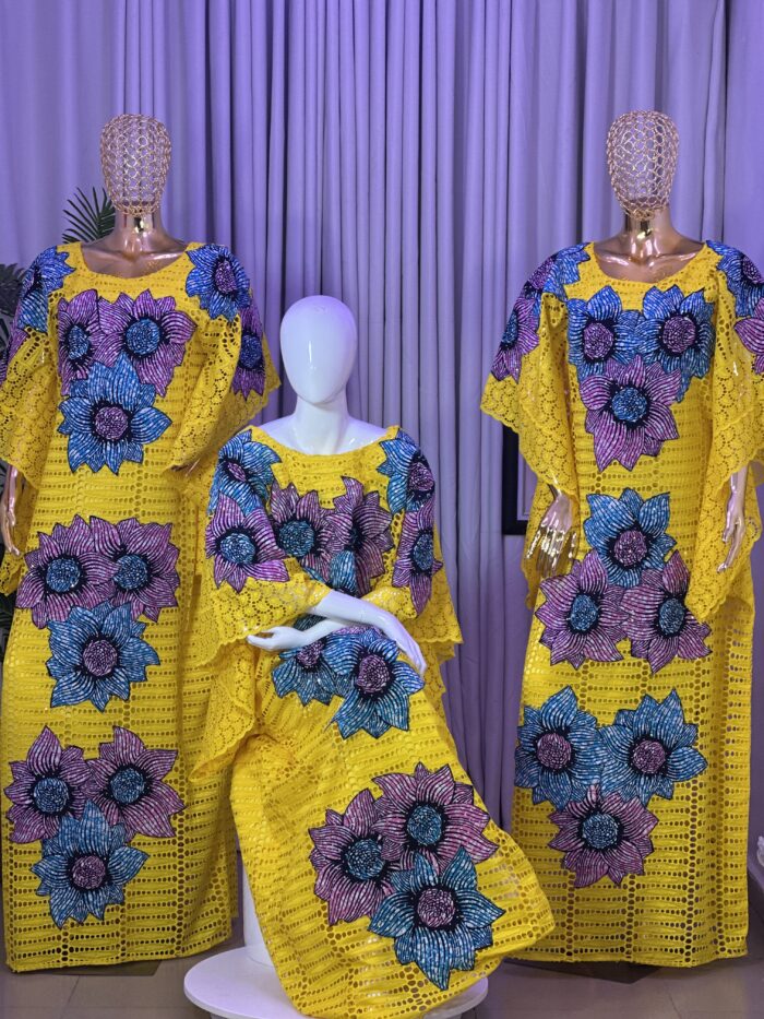 ROSE LACE x ANKARA Dress - Image 1